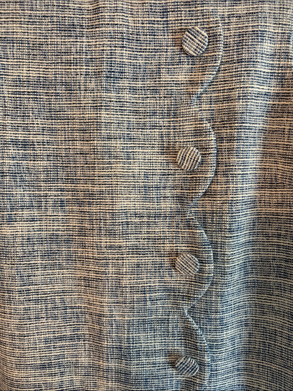 J. McLaughlin Sleeveless Blue Tweed Sheath Dress - Picture 4 of 5